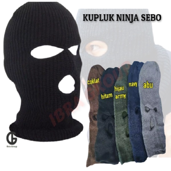 KUPLUK NINJA PRIA DEWASA TEBAL/ KUPLUK RAJUT BOLONG 3 SEBO TERLARIS AimCollection