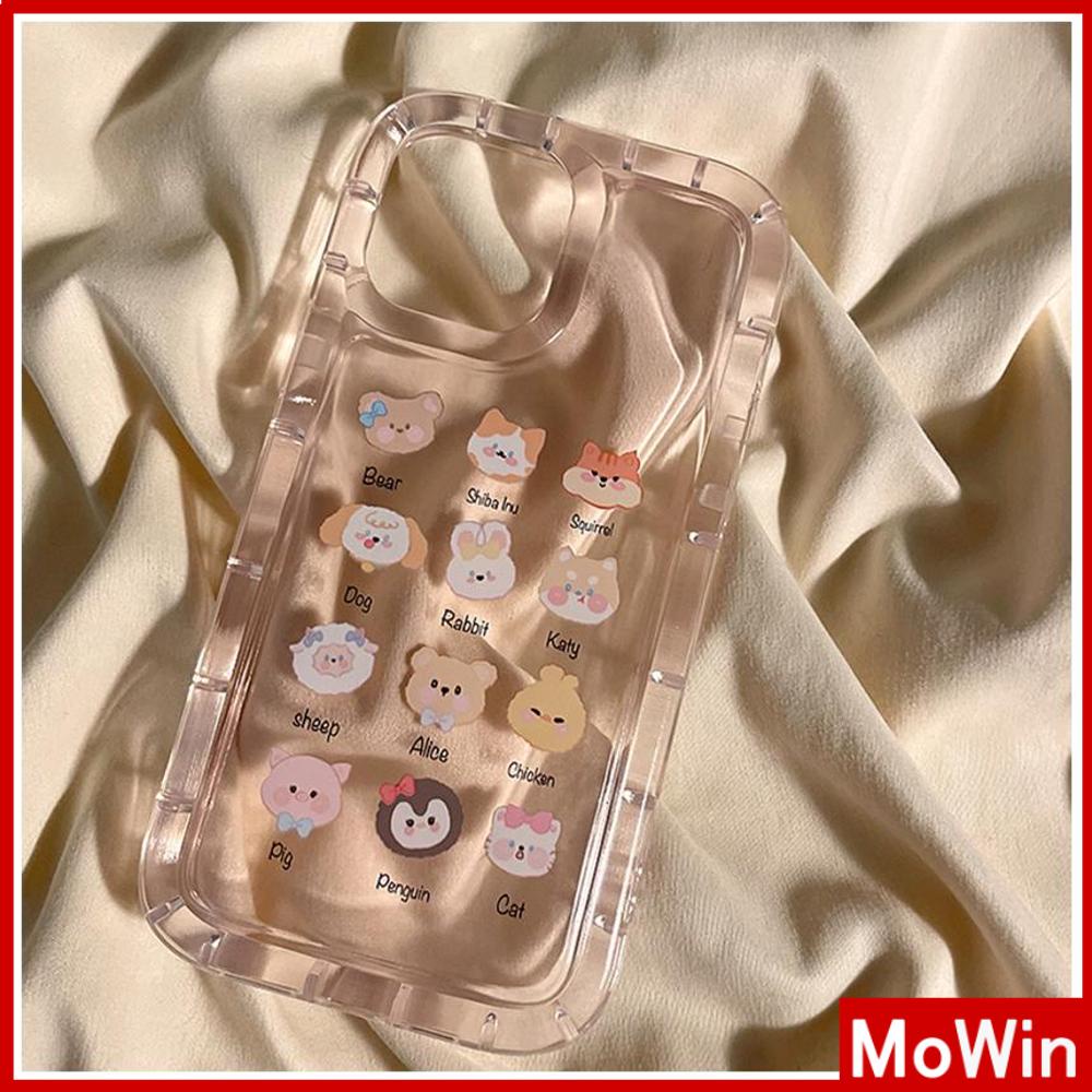 For iPhone 14 Pro Max iPhone Case Thickened TPU Soft Case Clear Case Airbag Shockproof Pink Cute Animal Compatible with For iPhone 13 Pro Max 12 Pro Max 11 Pro Max 7plus XR xs max