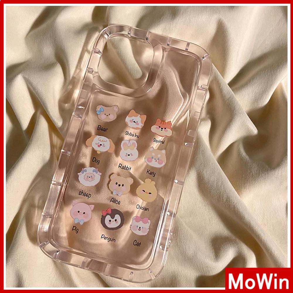 For iPhone 14 Pro Max iPhone Case Thickened TPU Soft Case Clear Case Airbag Shockproof Pink Cute Animal Compatible with For iPhone 13 Pro Max 12 Pro Max 11 Pro Max 7plus XR xs max