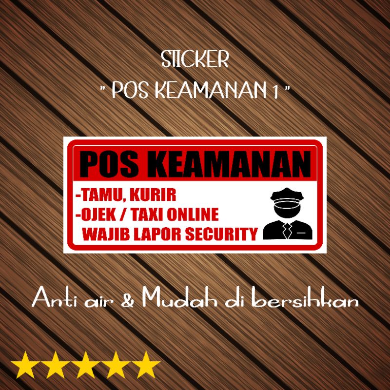 

Stiker Pos Keamanan Sticker Pos Security Stiker Tamu Harap Lapor Stiker Pos Keamanan