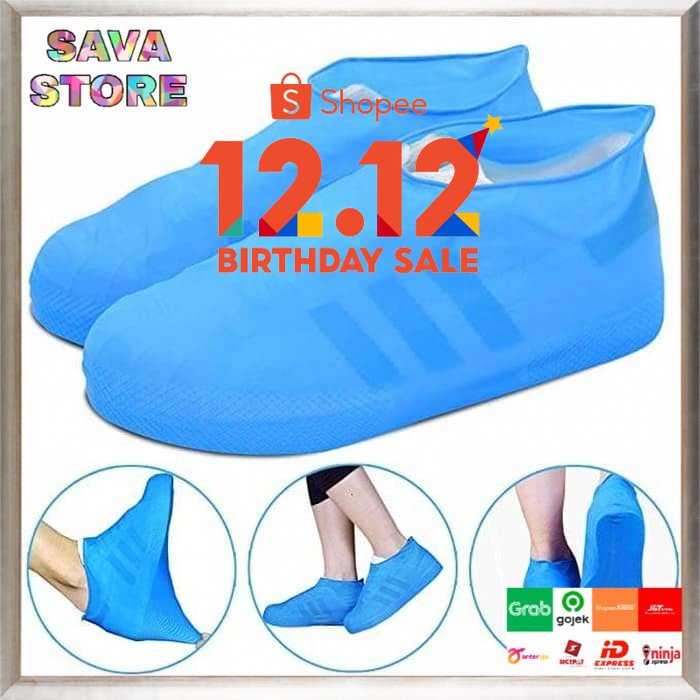 SARUNG PELINDUNG SEPATU LATEX WATERPROOF SHOE COVER AWET DAN AMPUH ANTI AIR ANTI SLIP