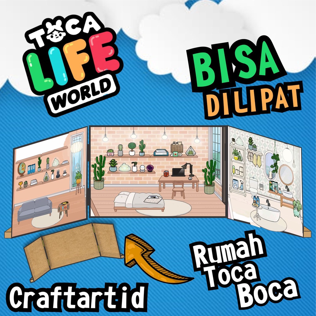 Jual MAINAN LATAR RUANGAN TOCA BOCA MAINAN ORANG ORANGAN KERTAS DESIGN ...