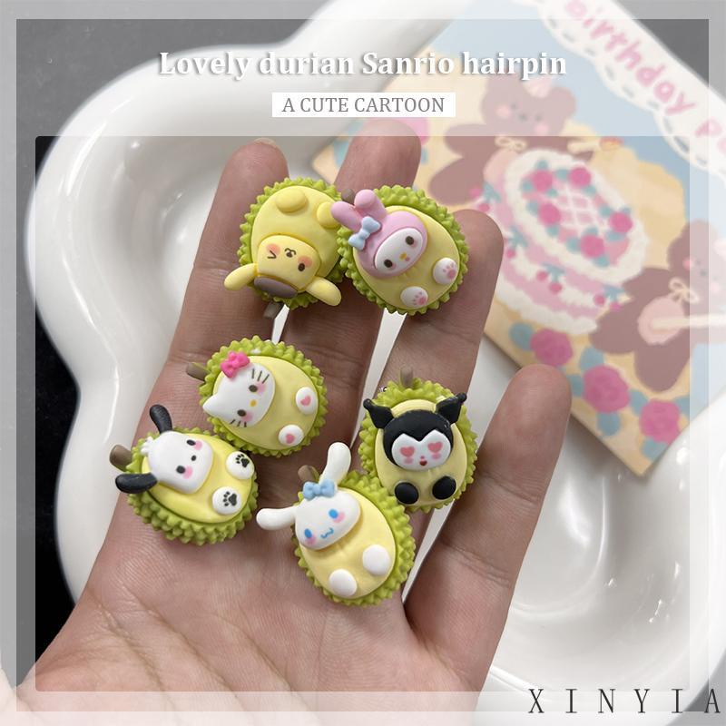 【Bayar di tempat】Klip Rambut Anak Jepit Rambut Mini Bentuk Kartun Hello Kitty Bahan Resin Untuk Anak Perempuann