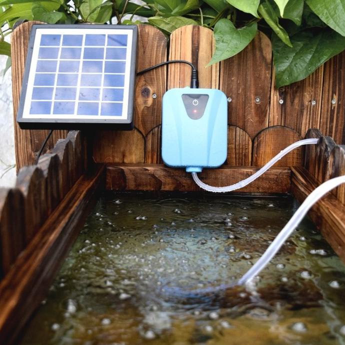 Pompa Oksigen Air Kolam Tenaga Surya/ Dc Charging Oxygenator Pond