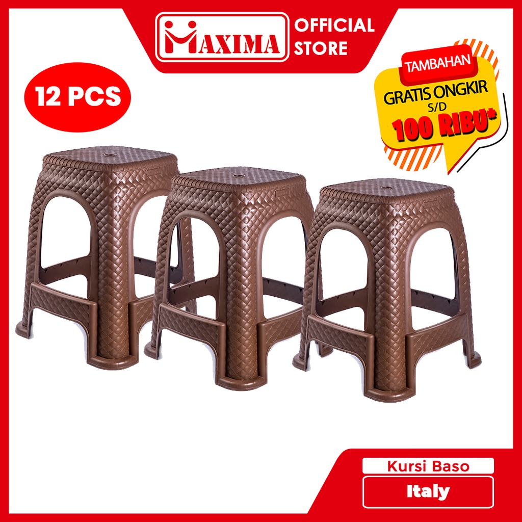 (12PCS) -  Kursi Baso Italy - Kursi Plastik - Kursi Bakso - Kursi Rumah Makan
