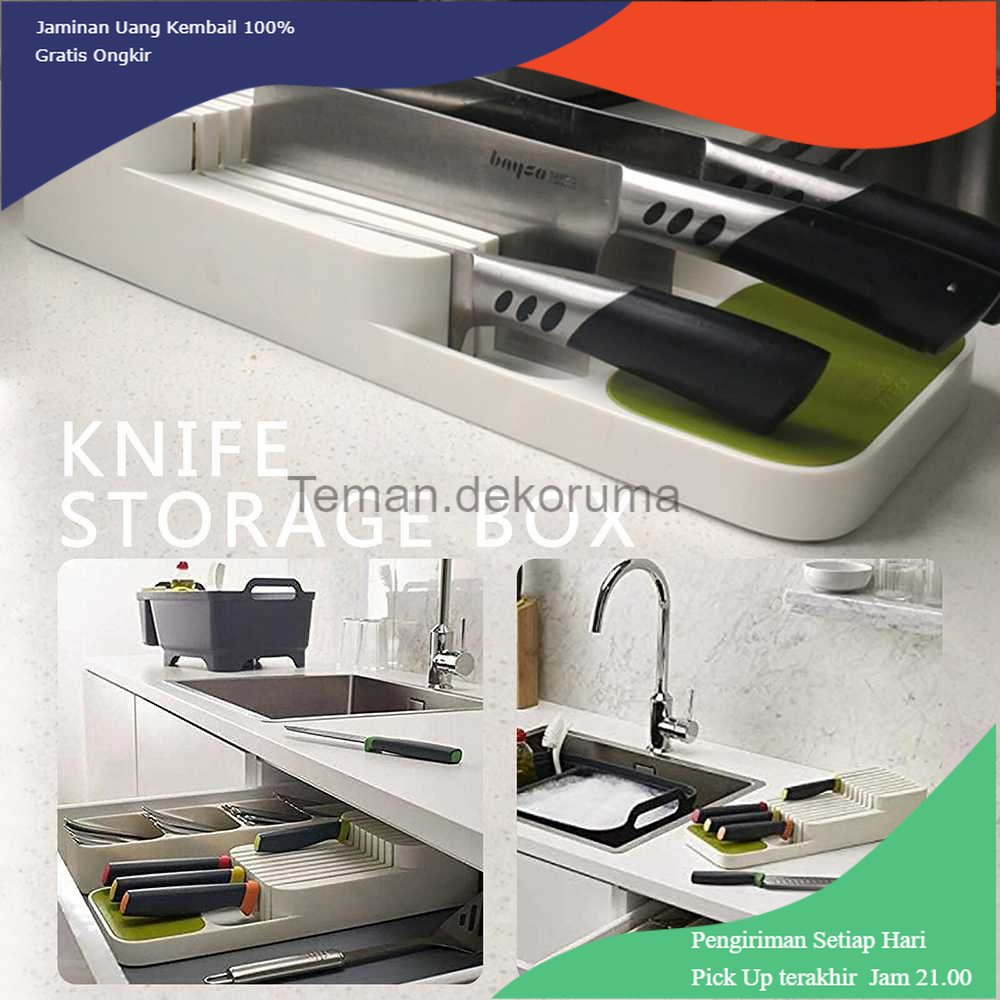 TD - PR Hung Kai Rak Organizer Dapur Tempat Pisau Cutlery Storage Box - PP23