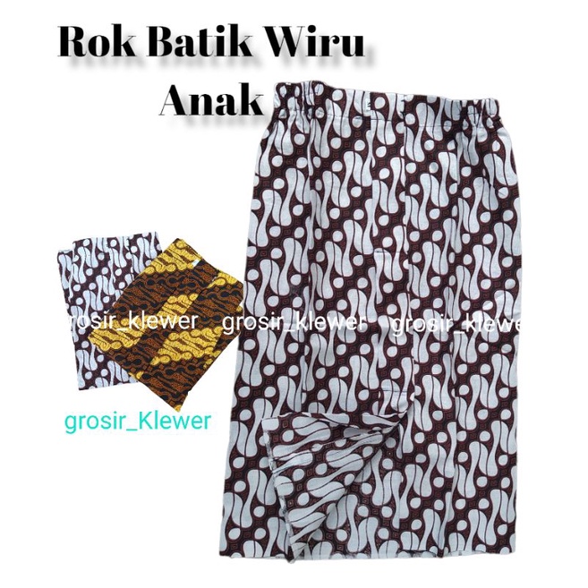 ROK BATIK ANAK PEREMPUAN - ROK WIRU INSTAN- BAWAHAN KEBAYA  ANAK