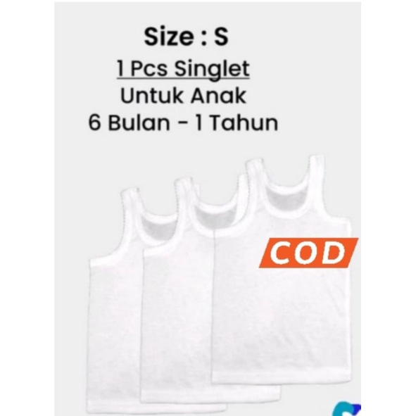 kaos dalam anak/singlet anak paket 6pcs