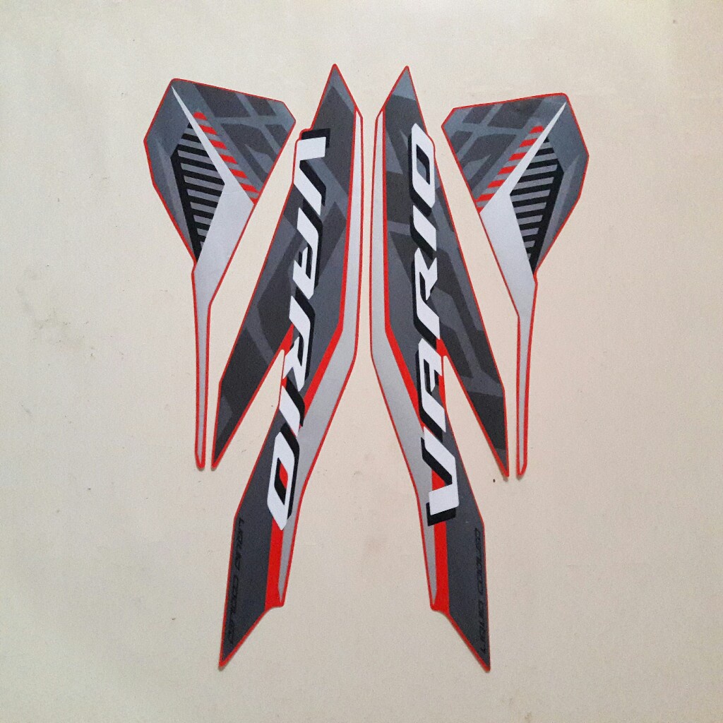 stiker striping motor honda Vario 125 2022 merah