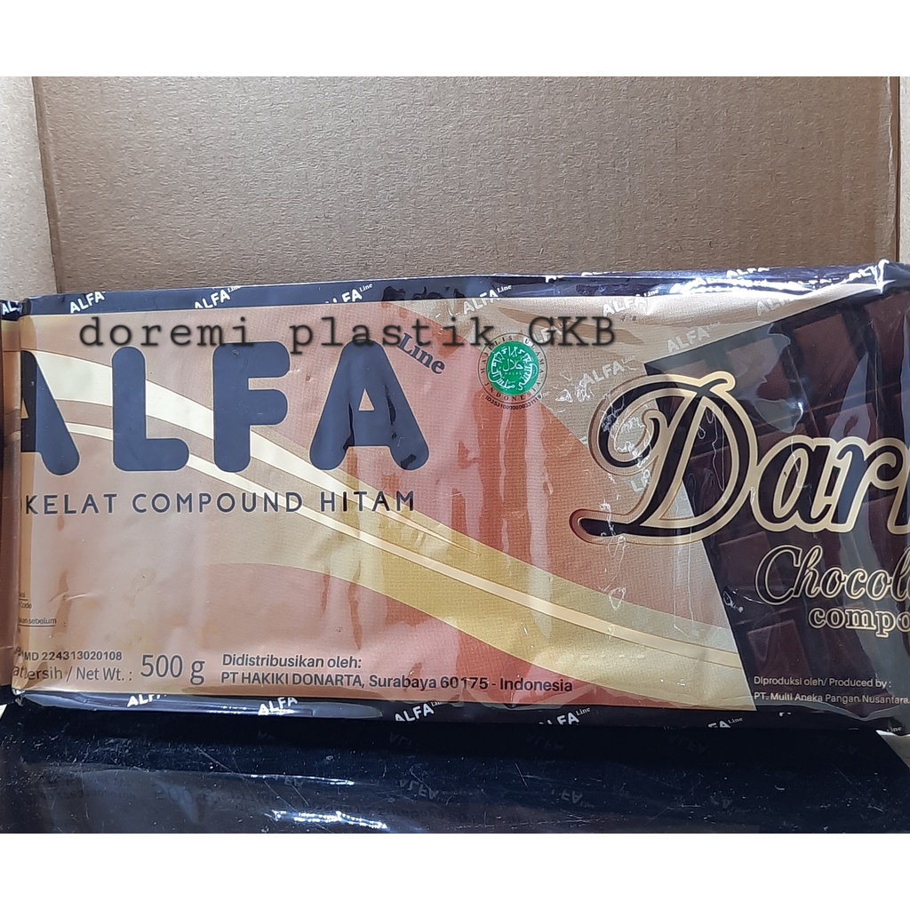 

Alfa Dark Chocolate Compound 500gr / Coklat batang DCC 500gr / Coklat es kulkul