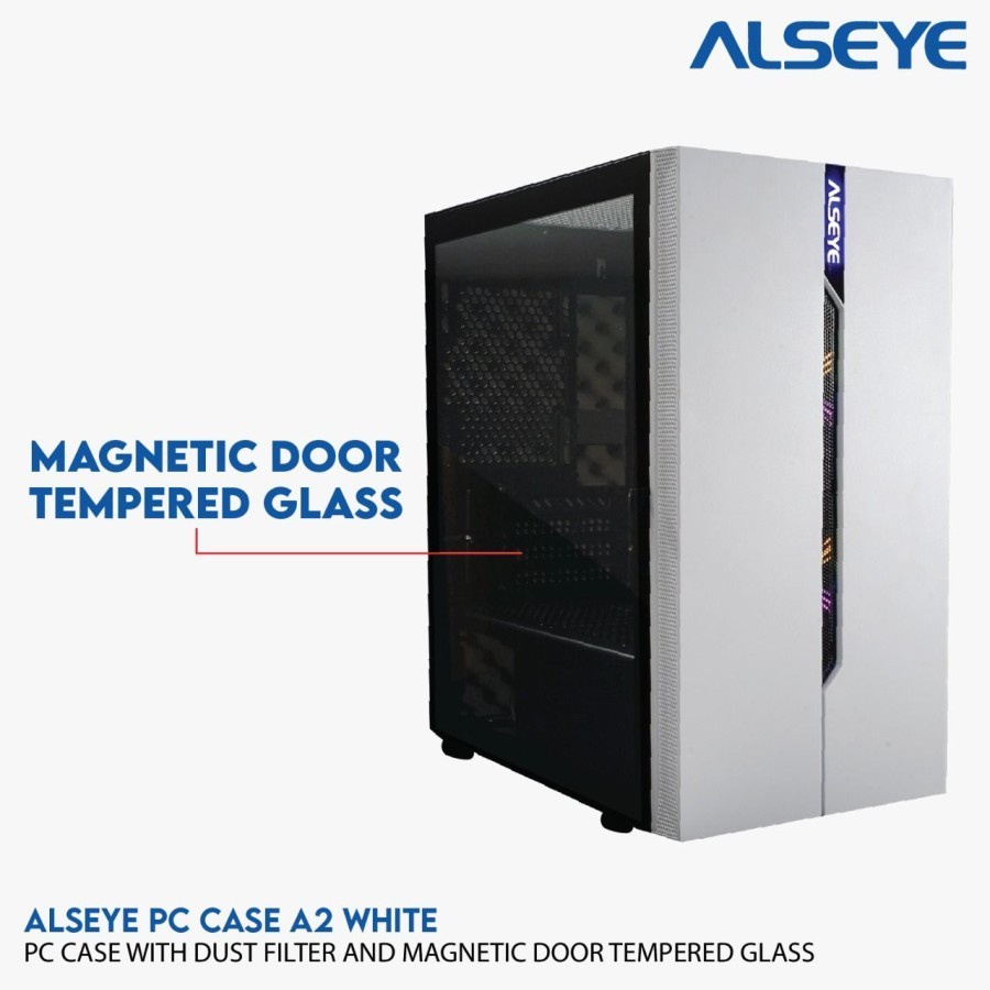 Alseye Casing PC Gaming A2 - warna Putih