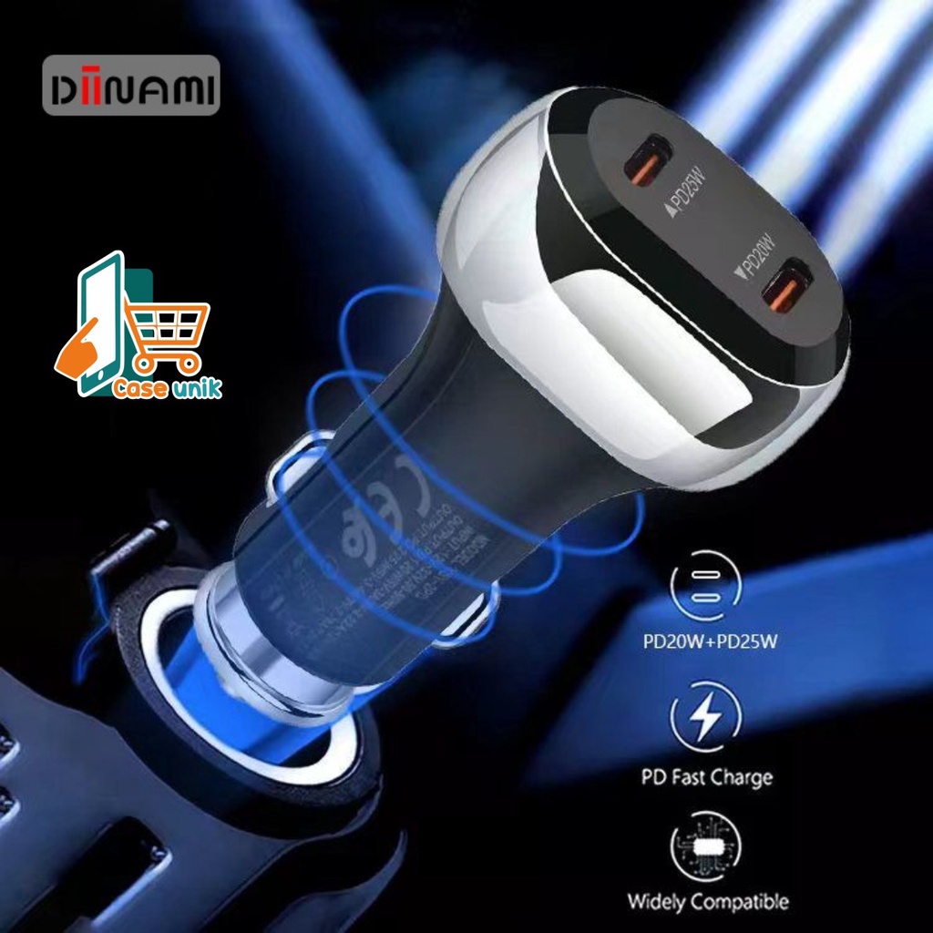 DIINAMI C18 Car Charger Mobil 45W super Fast Charging  Type C Saver Casan XiaoMi Samsung Vivo oppo  CS4999