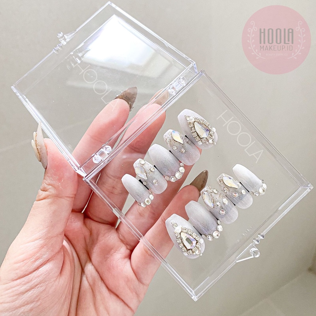Jual BOX KUKU PALSU / acrylic wadah tempat FAKE NAILS / PRESS ON NAILS