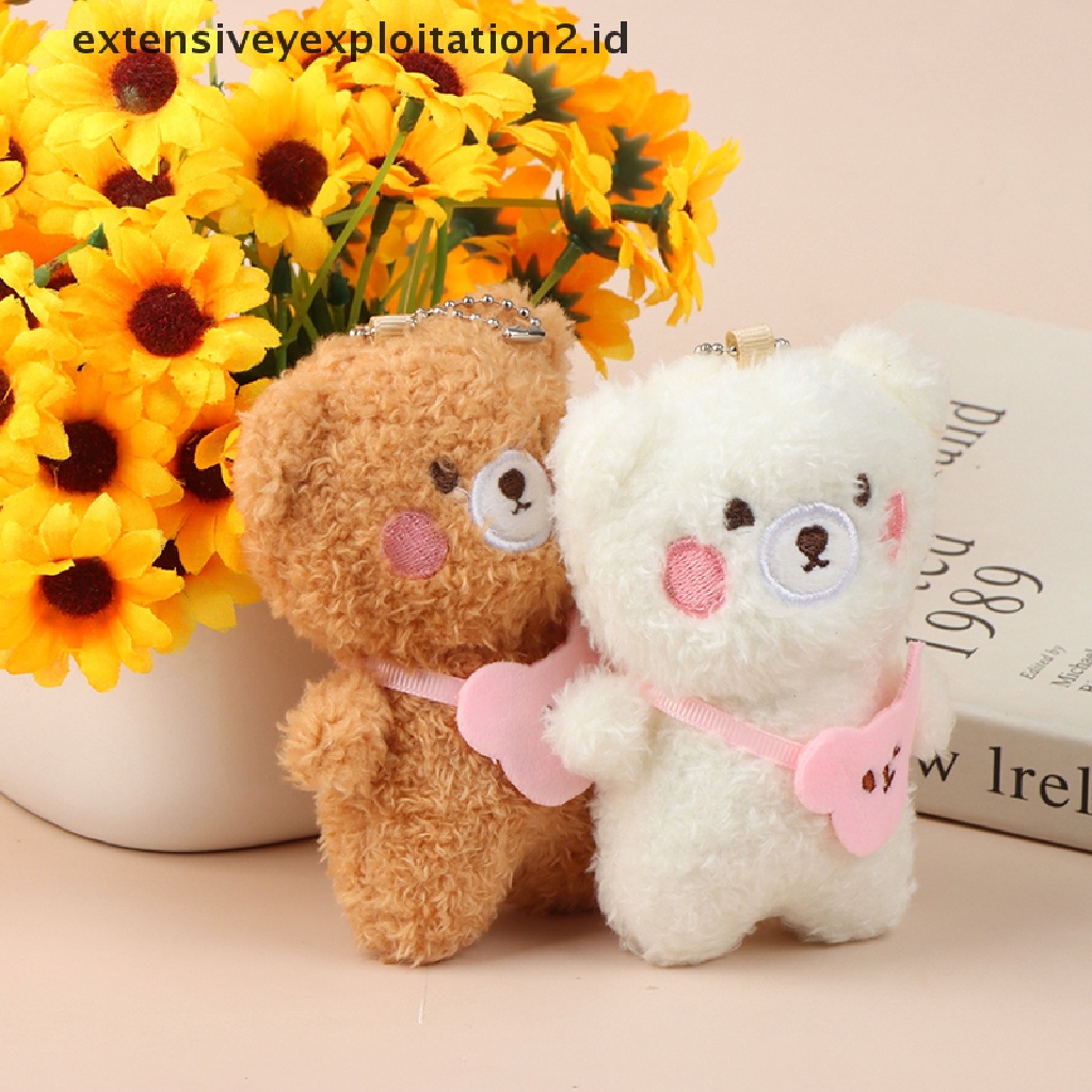 Gantungan Kunci Bentuk Teddy Bear Mini 12CM Untuk Tas Ransel