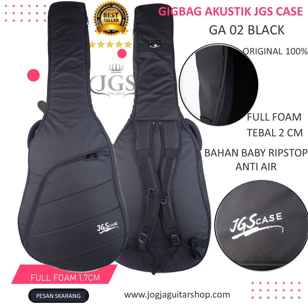 GIGBAG AKUSTIK JGS CASE GA-02 BLACK + RAIN COVER