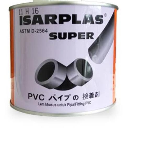 

ISARPLAS Lem perekat pipa, fitting PVC LEM Paralon kaleng 400gr