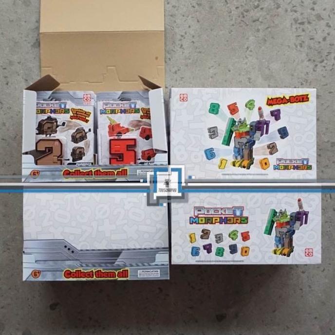 Emco POCKET MORPHERS Set / Robot Angka Transformers bisa Gabung