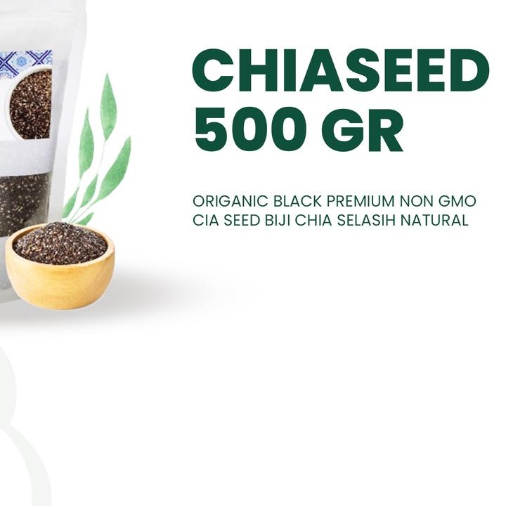 

organic chia seed 500gr premium original non GMO cia seed mexico black chia seed chiaseed asli