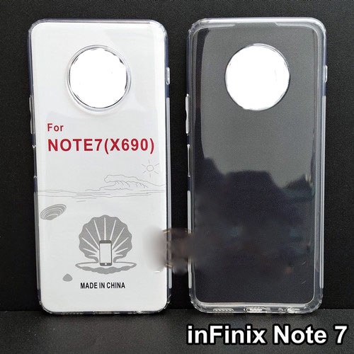 PROMO (BISA COD) Case INFINIX NOTE 7 / X690 Casing Clear HD KETEBALAN 2MM BENING TRANSPARAN TPU Premium Softcase