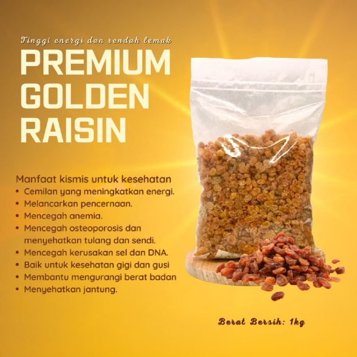 

Kismis Golden Raisin 1kg Kismis Kering