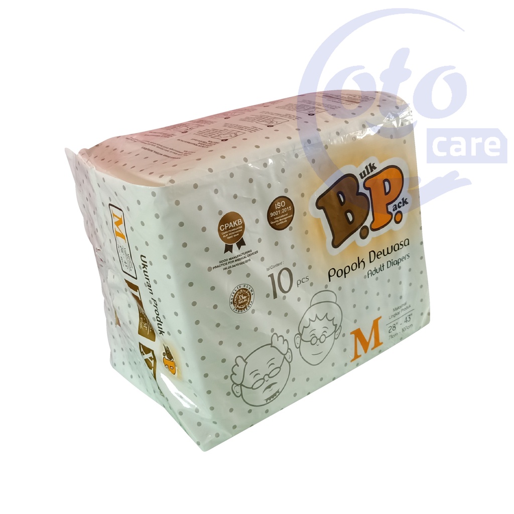 BP Popok Dewasa model Lem Perekat Adult Diapers size M isi 10 pcs