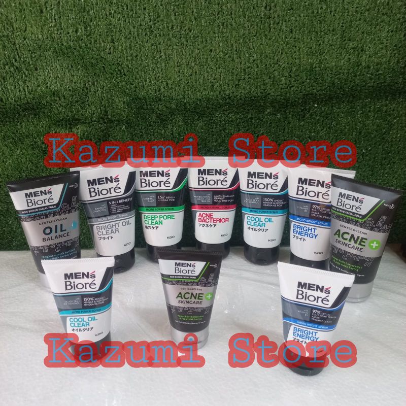 Men's Biore Sabun Wajah 100gr 40gr mens biore Bright Energy, Cool Oil Clear, Acne Bacterior, Oil Bal