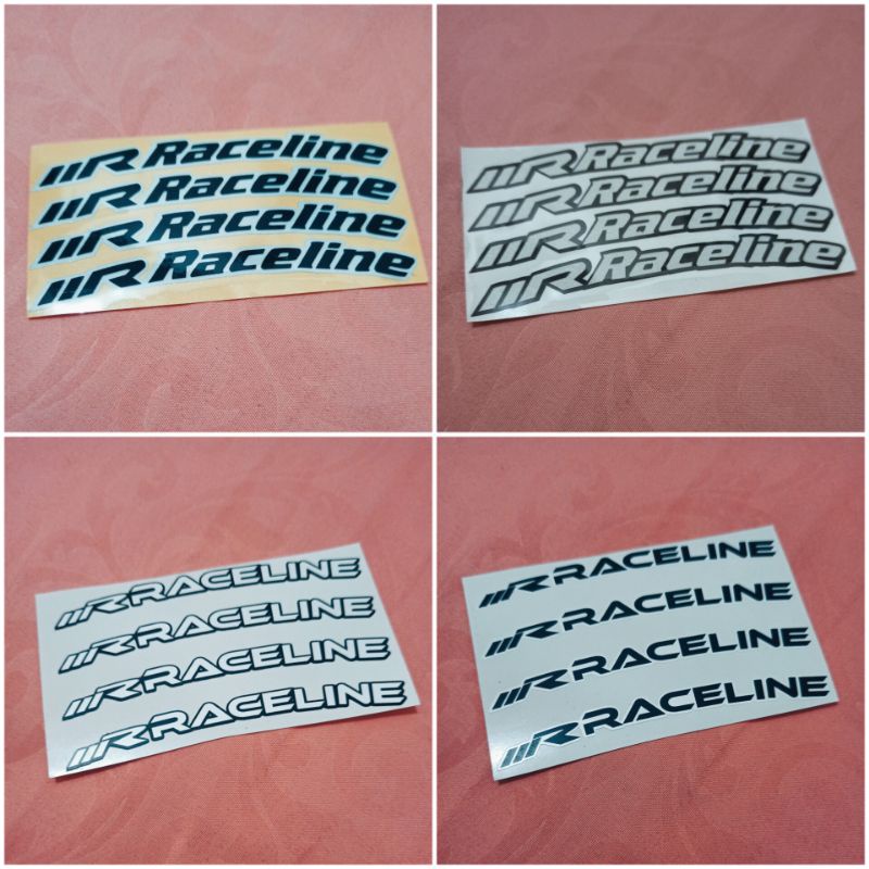 Sticker Stiker Velg RACELINE Cutting 1set isi 4