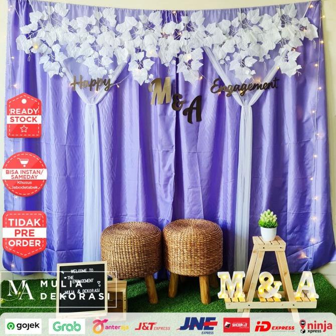 Dekorasi Backdrop Lamaran Nikahan Aqiqah Background Bekdrop Paket O