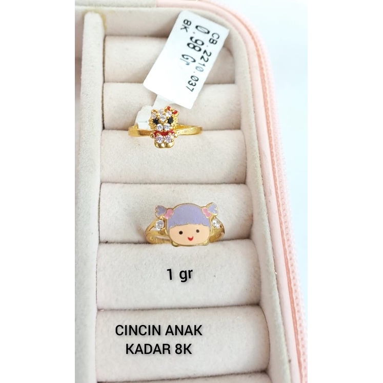 Cincin anak karakter ringan murah kadar 375 lucu imut