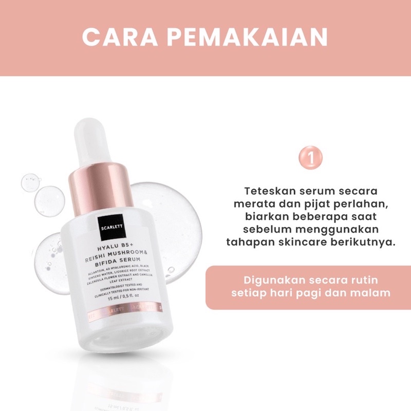 Scarlett Whitening - Hyalu B5 + Reishi Mushroom &amp; Bifida Serum | Scarlett Age Delay