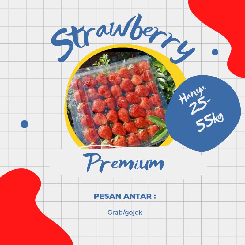 

strawberry premium CIWIDEY paket (500g-1kg)