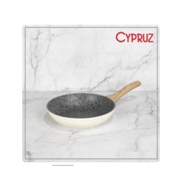 Cypruz FP-0704 Fry Pan 22 cm White Granite Series Wajan Induksi FP0704