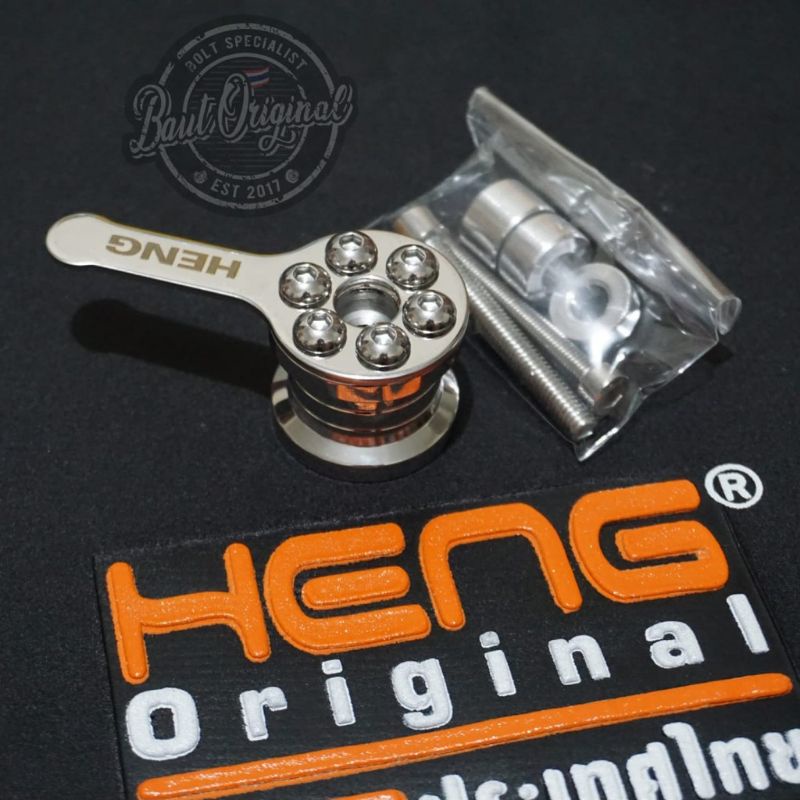 gantungan barang heng stainless silver original thailand big model gantungan motor thailand