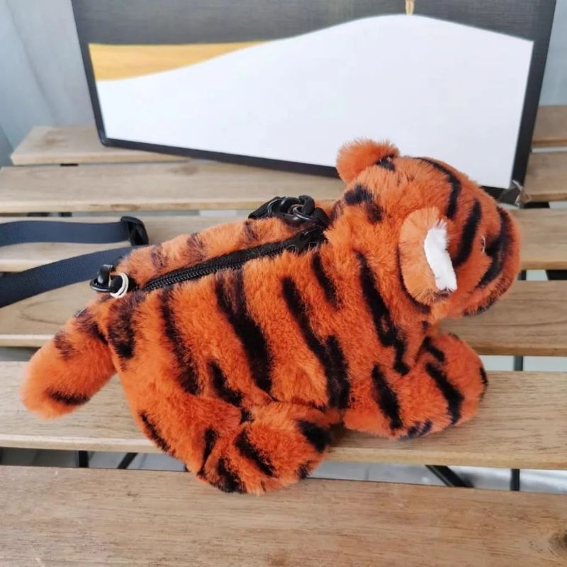 ZRA BABY/ FAUX FUR TIGER CROSSBODY BAG