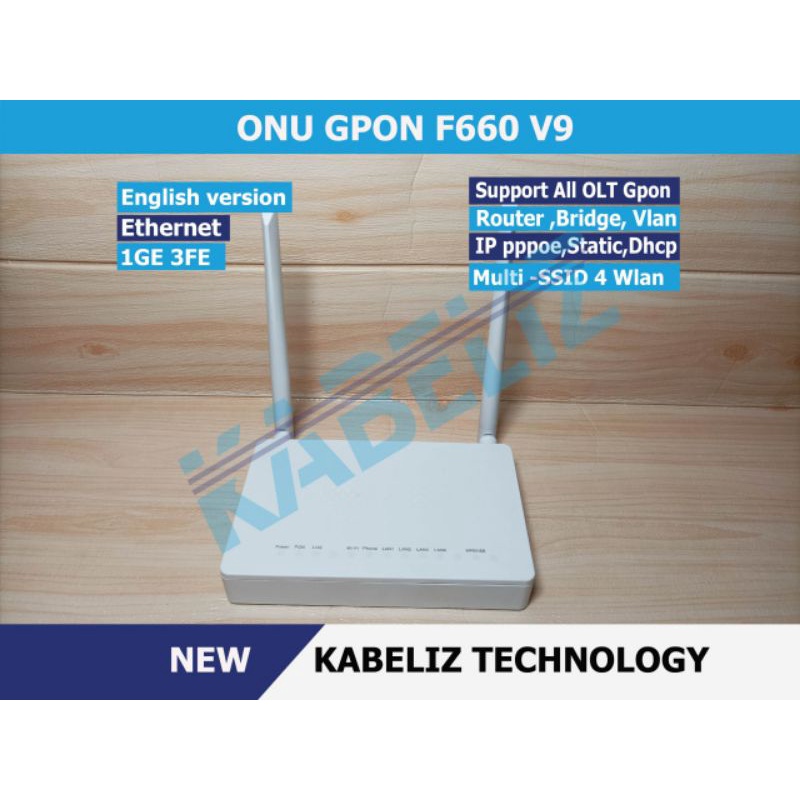 ONU GPON ZTE F660 ANTENA LUAR MODEM WIFI ROUTER ZTE SUPPORT BRIDGE ONT MURAH