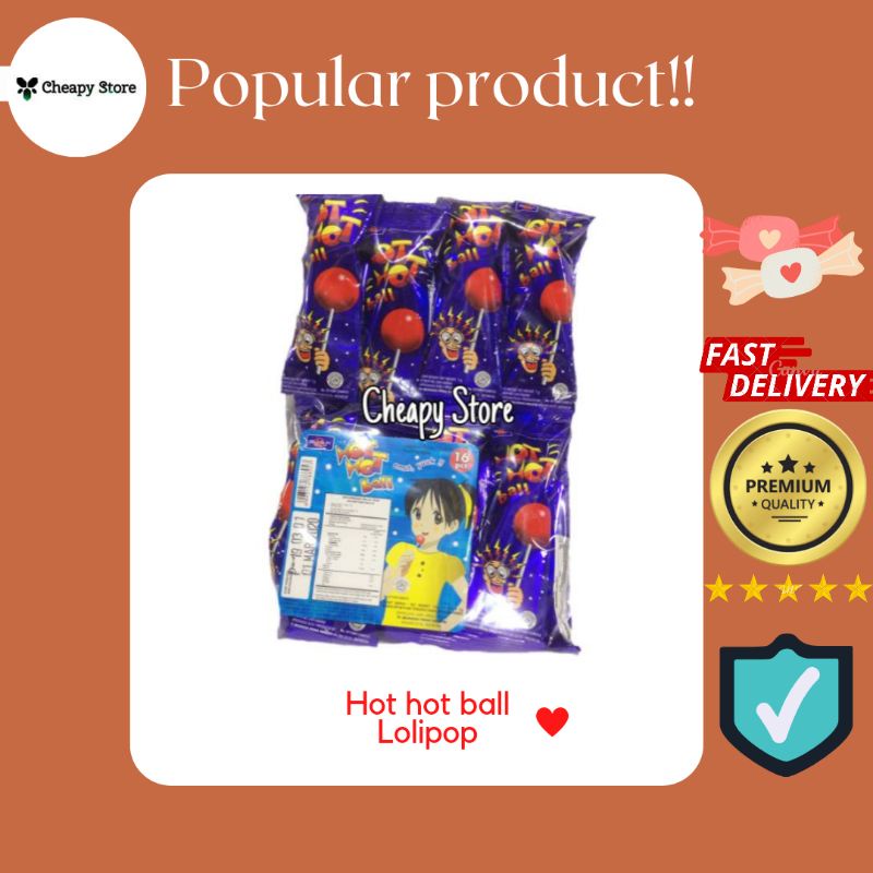 

Permen hot hot ball jadul isi 16pcs (hot hot pop)