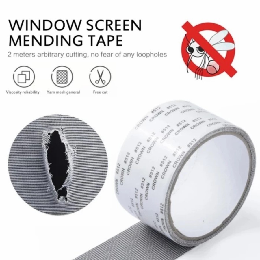 Lakban Tape Penambal Kawat Nyamuk -Lakban Penambal Lubang Kawat Nyamuk