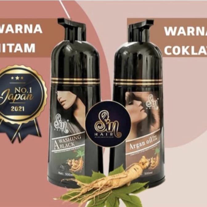 SINHAIR SHAMPOO HITAM ORIGINAL NO. 1 JEPANG, SHAMPOO PENGHILANG UBAN