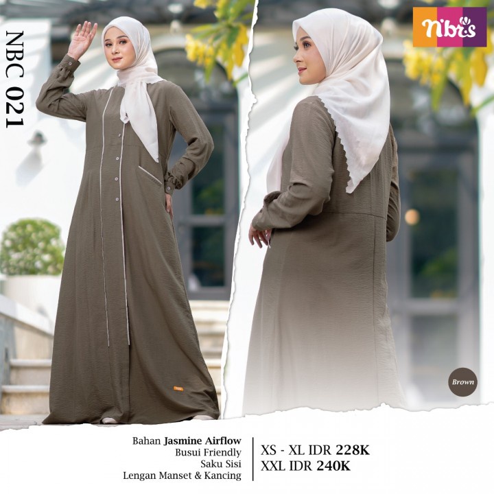 Gamis Nibras NBC 021 Terbaru / Gamis Dress Maxy / Fashion Muslim Nibras