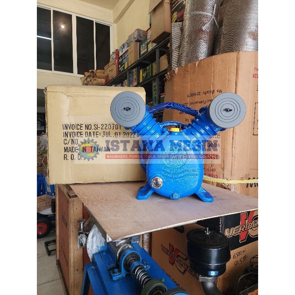 KEPALA KOMPRESSOR BARE KOMPRESOR ANGIN 2 PISTON PUMA 2HP 2P