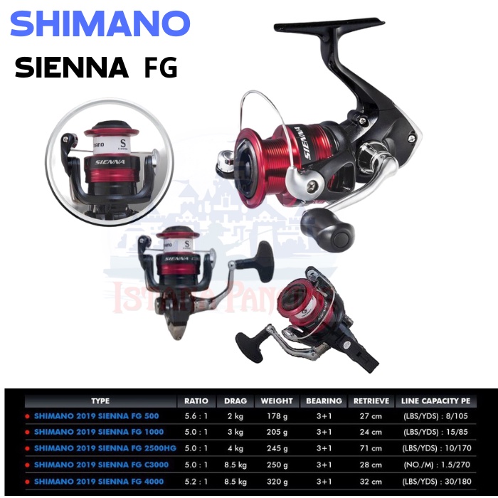REEL SHIMANO SIENNA 1000FG REL PUTARAN JORAN GULUNGAN SENAR ISTANAPANCINGTTE