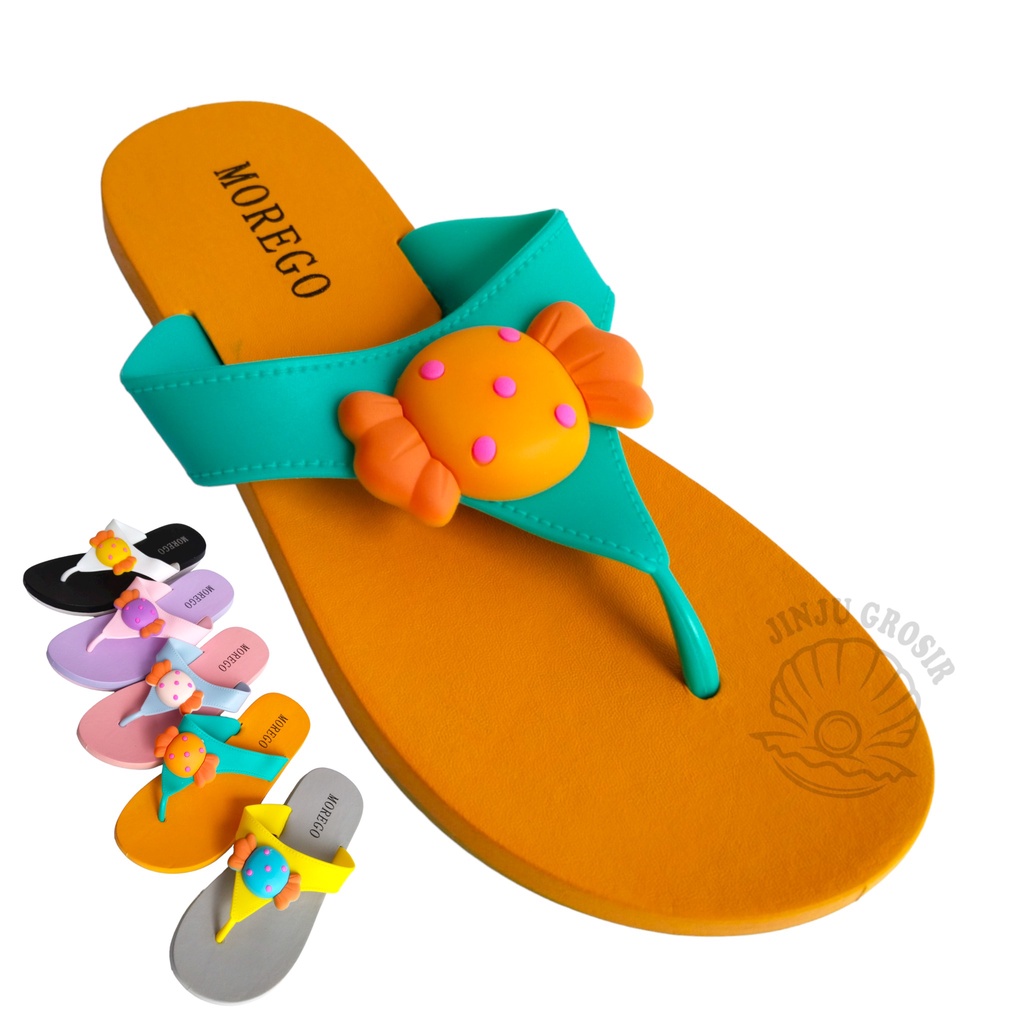 Promo Sendal jepit Perempuan karet Sandal teplek wanita cewek import jelly model baru Lucu murah uku