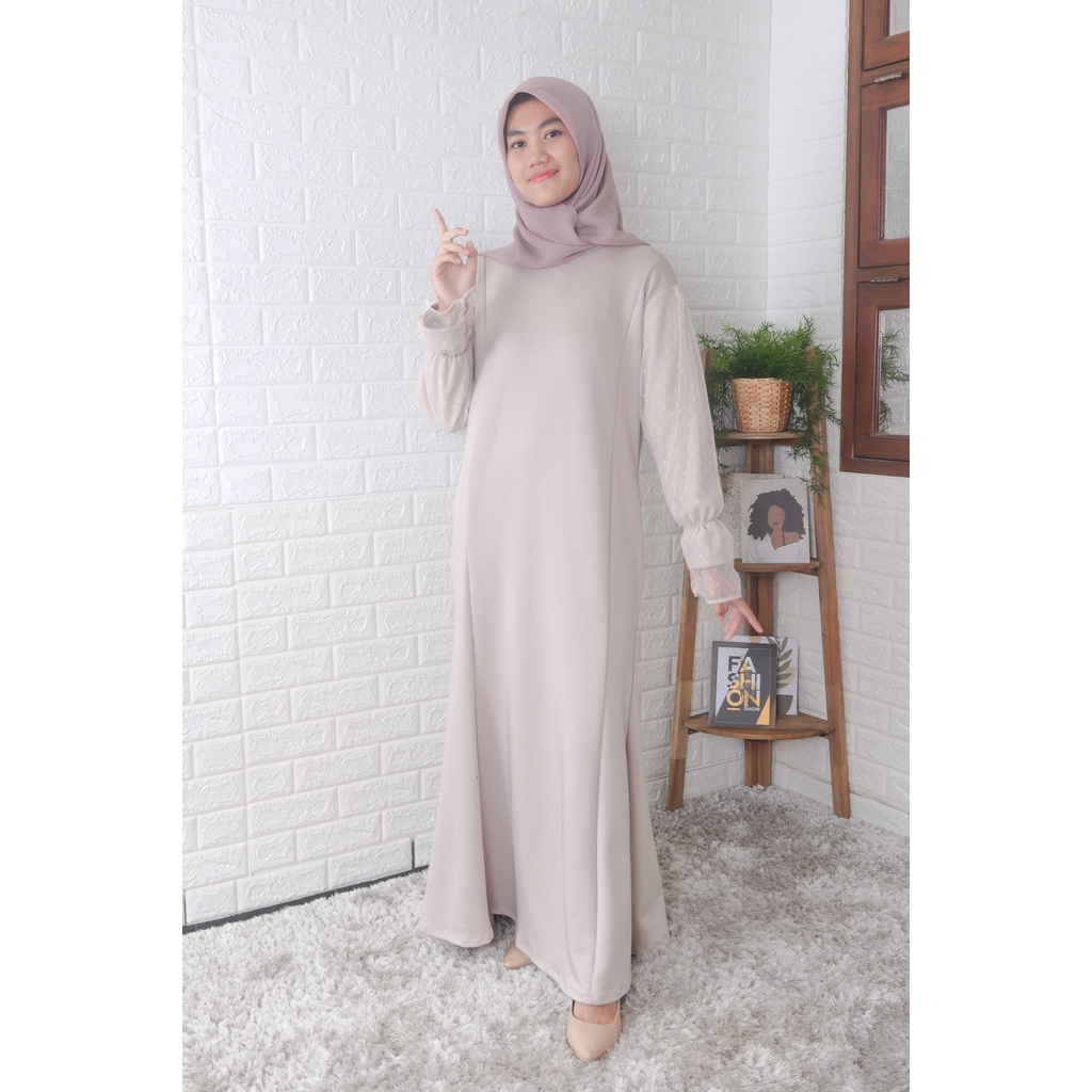 Davea dress scuba wanita dress muslimah