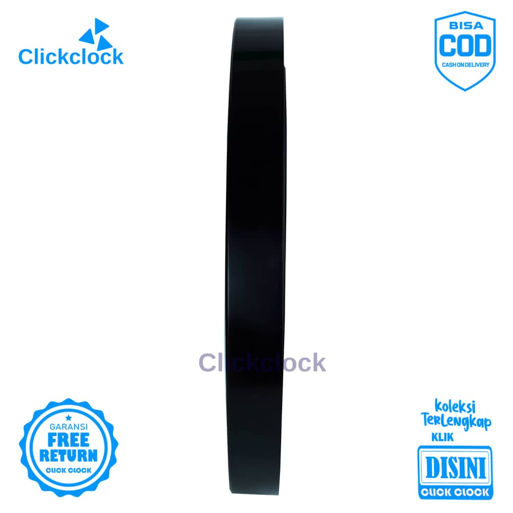 Jam Dinding Quartz Minimalis Hitam Miracle M4545 Besar Dekorasi Kamar Unik