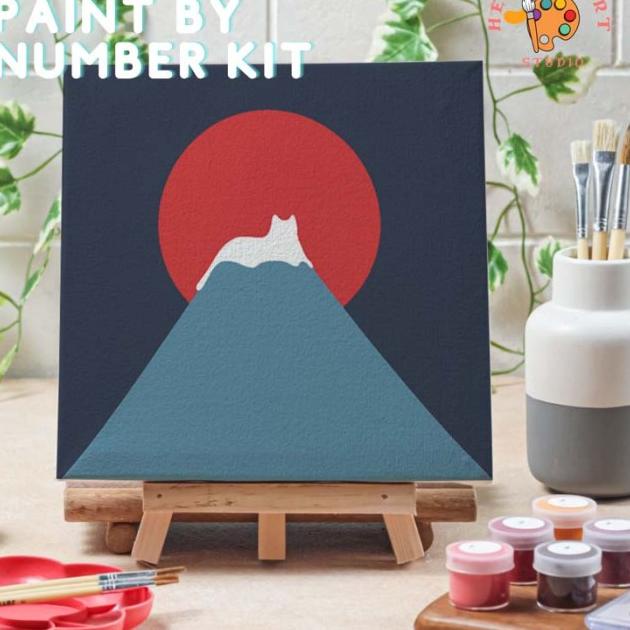 

Paint by number lukisan kucing gurun versi 2 canvas 20x20 cm - cat01, 15x15 cm