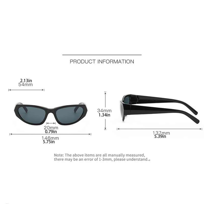 Fancyqube Kacamata Hitam Matahari Tepi Tebal Gaya Punk Hip-Hop Untuk Pria Dan Wanita