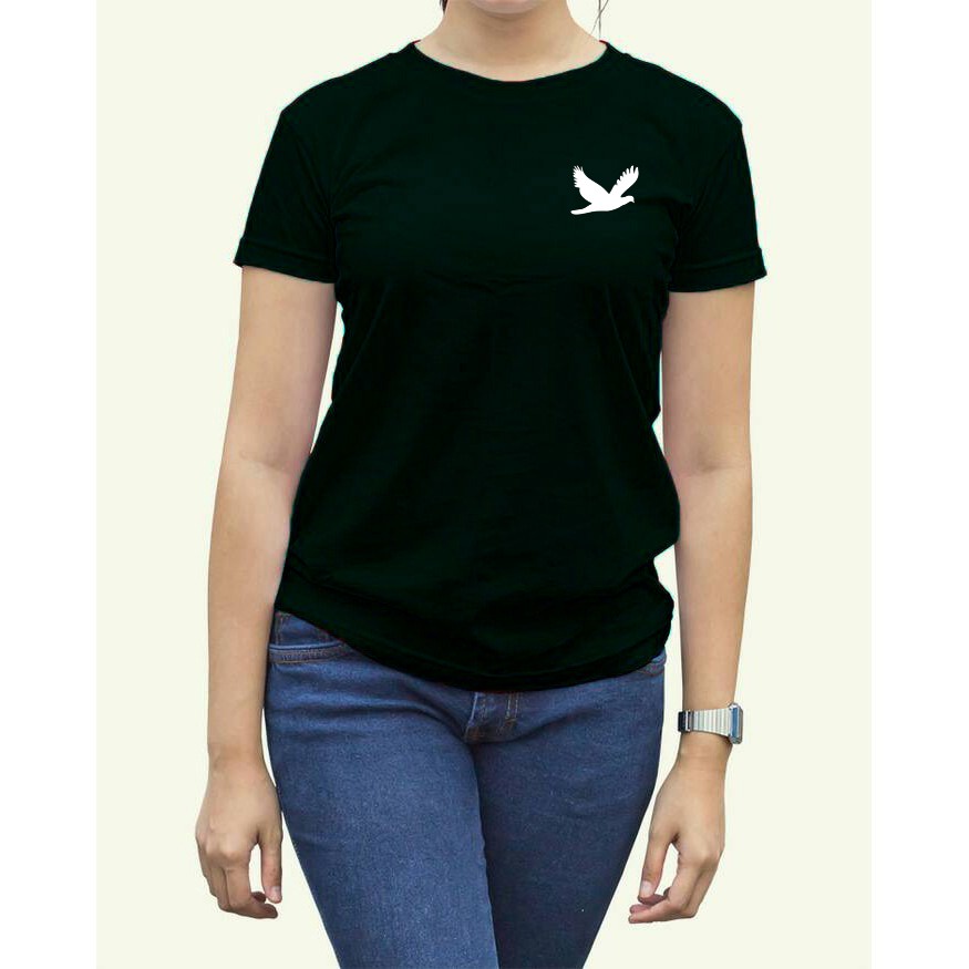 GSC - Kaos oneck bird , 1kg muat 7pcs , bahan spandex , fit to L