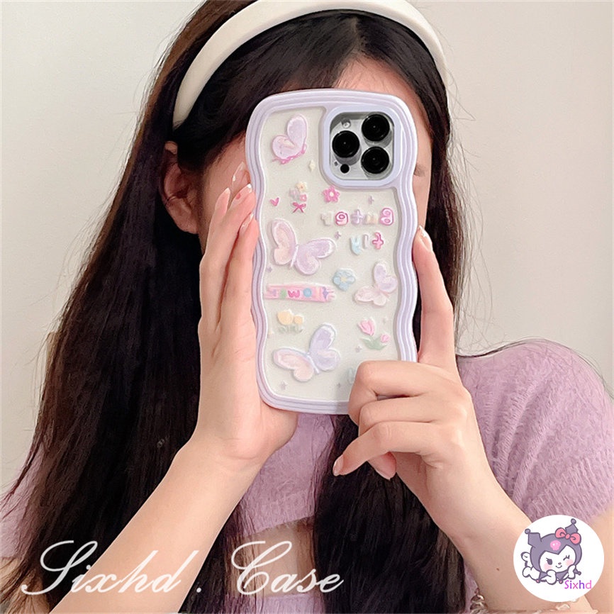 Soft Case Motif Kartun Kupu-Kupu Untuk iPhone 14 13 12 11 Pro Max SE2020 X XR Xs Max 7 8 6 6s Plus Butterfly