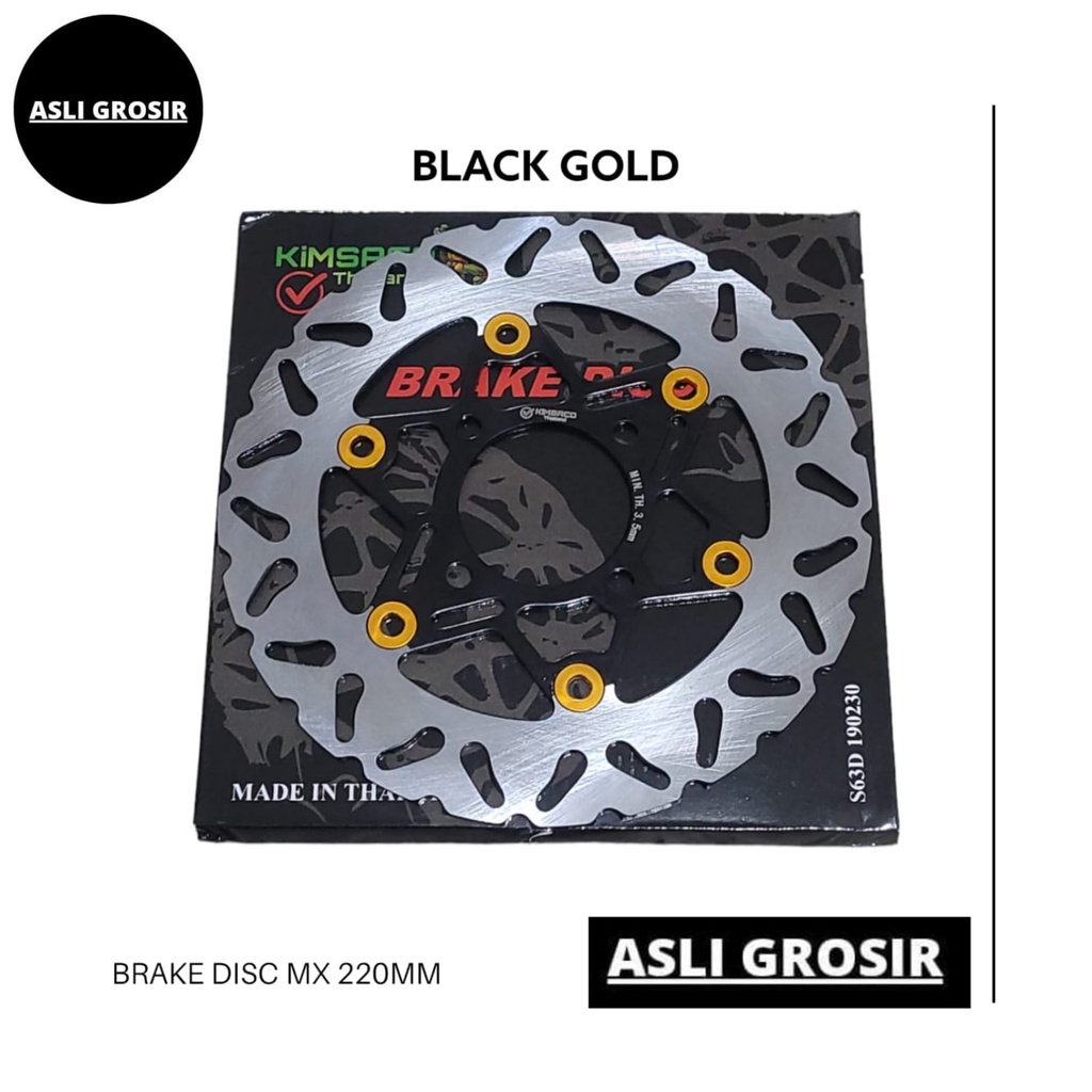 Piringan Rem Cakram Brake Disc MX 220Mm Black Grey Silver Gold