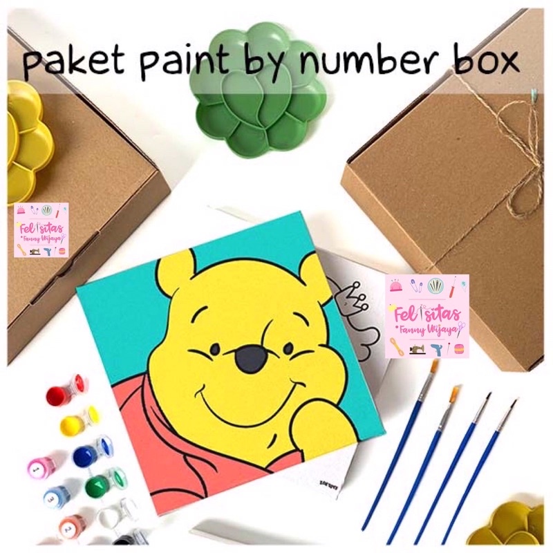 

Paket Paint by Number Box | Numbers Children Canvas Painting Set Kanvas